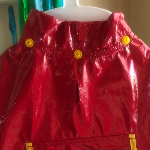 Pet Dog Apparel Rain Coat Slicker Jacket Red Size Medium - Picture 3 of 9